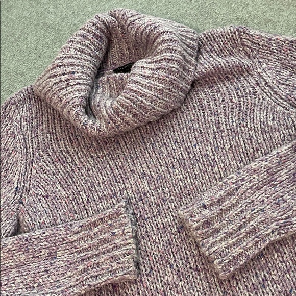 Talbots Cowl Turtleneck Sweater Womens Wool Silk Mohair Ribbed Preppy Academia - Picture 2 of 9
